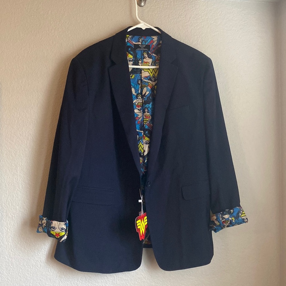 Wonder Woman lined navy blue blazer! - Buy 1 get 1 free!